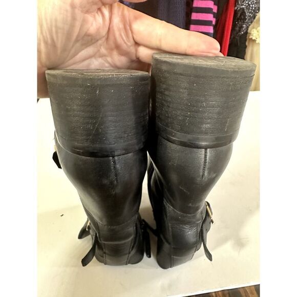 COLE HAAN Women's Leela Grand Moto Leather Booties Black Size 9B - Picture 10 of 16